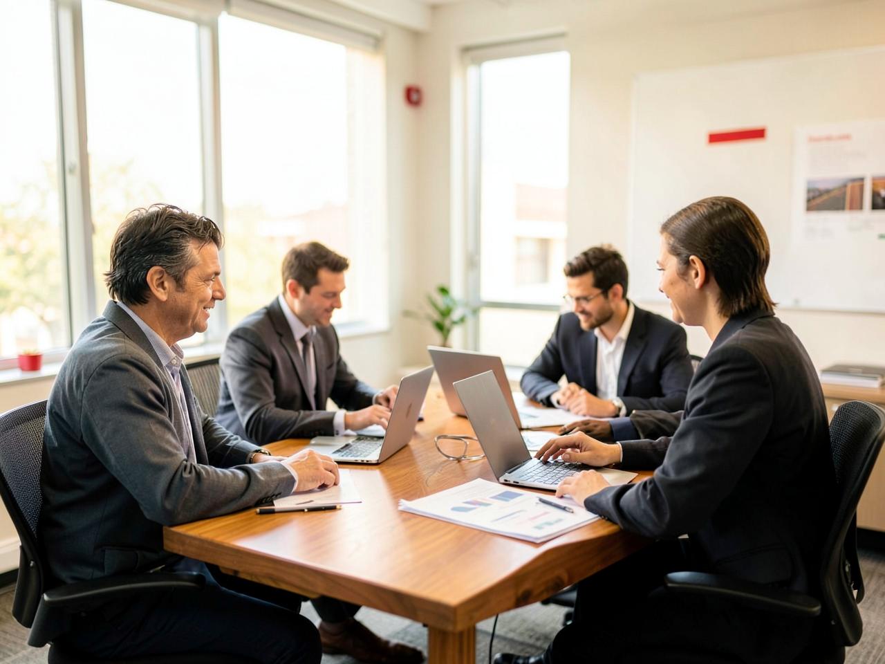 The ALN Accounting team reviewing financial reports together